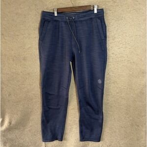 Stio Gannett Peak Fleece Pants Men Sz L Mountain Shadow Blue Pockets - FLAW